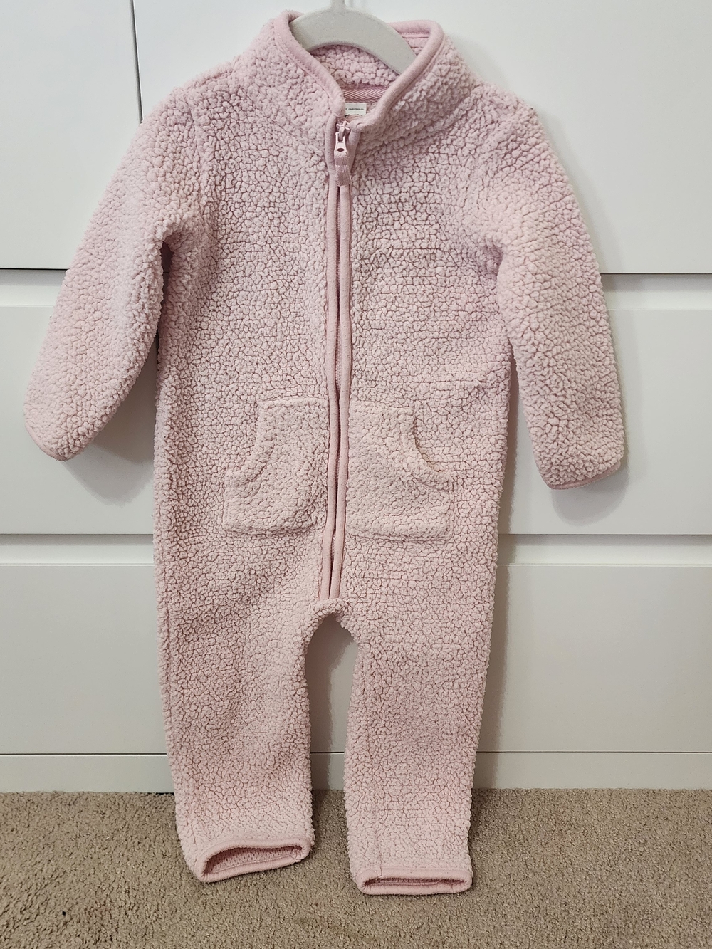 Carter's 18M Light Pink Sherpa One-Piece Footie Pajamas